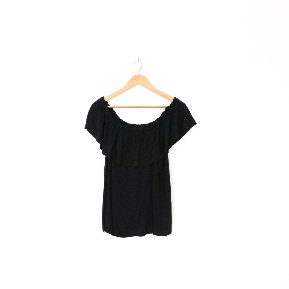*Abercombie & Fitch Off The Shoulder Ruffle Blouse